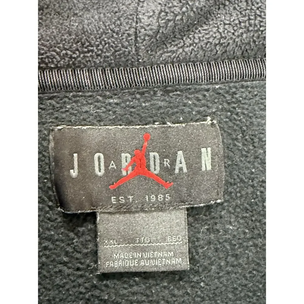 Nike Air Jordan Jumpman Full Zip Hoodie Y2K Michael Jordan Fleece Black Size XXL